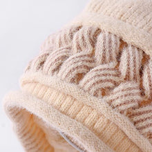 Load image into Gallery viewer, HUAMULAN Women Winter Beanie Hat Earflap Peruvian Warm Slouchy Fleece Lined 3 Pom Poms Knit Cap Sherpa Fluffy Ski Hats