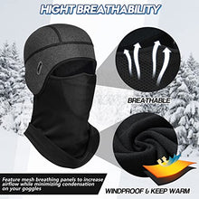 Load image into Gallery viewer, Lauzq Helmet Liner Beanie with Mask,Cycling Fleece Winter Hat Skull Cap Thermal Headwear Ear Warmer,Gray-A