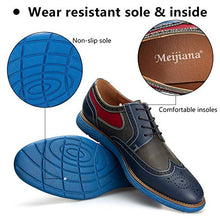 Load image into Gallery viewer, Meijiana Men's Oxford Shoes Dress Shoes Men's Lightweight lace-up Fashion Shoes