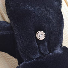 Load image into Gallery viewer, Aniywn Cute Panda Fingerless Gloves Winter Plush Faux Fur Half Finger Gloves Cute Cartoon Soft Warm Costume Accessories Black