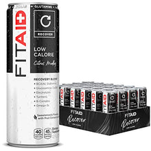 Load image into Gallery viewer, FITAID Recovery Blend | 100% Clean & Paleo Friendly | No Artificial Colors, Flavors or Sweeteners | BCAAs, L-Glutamine, L-Arginine, Omega 3s, 12 Fl Oz (Pack of 24)