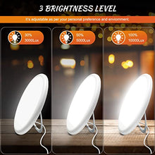 Load image into Gallery viewer, Light Therapy Lamp, 10000 Lux UV-Free Therapy Light, Touch Control Sun Lamp with 3 Adjustable Brightness Levels and Timer Setting, Sunlight Lamp with 90°Rotatable Standing Bracket for Home Office Use