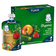Load image into Gallery viewer, Gerber Purees Organic 2nd Foods Baby Food Fruit & Veggie Variety Pack, 3.5 Ounces Each, 18 Count
