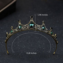 Load image into Gallery viewer, Tgirls Baroque Bride Wedding Queen Crowns and Tiaras Rhinestones Vintage Bridal Pageant Headband for Women