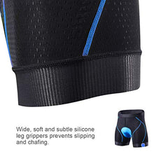 Load image into Gallery viewer, Souke Sports Men's Cycling Underwear Shorts 4D Padded Bike Bicycle MTB Liner Shorts with Anti-Slip Leg Grips(Blue, X-Large)