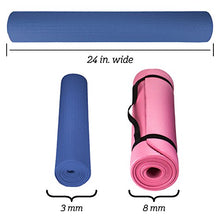 Load image into Gallery viewer, Crown Sporting Goods 3mm Compact Cushion Yoga Mat, Pink, 1/8"