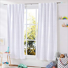 Load image into Gallery viewer, AmazonBasics Decorative 5/8" Curtain Rod with Faceted Ball Finials, 86" - 120", Turquoise Blue