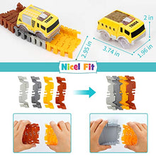 Load image into Gallery viewer, VEARMOAD Race Car Track Toy 225 Pieces, Flexible Train Track Set for 2 3 4 5 Years Old Boys Girls, Toys Playset with 2 LED Race Cars and 3 Mini Construction Vehicles, Construction Toy Gift for Kids