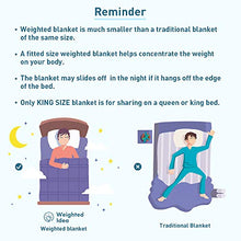 Load image into Gallery viewer, Weighted Idea Cool Weighted Blanket Twin Size 15 lbs Adults (48''x78'', 100% Natural Cotton, Grey)