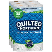 Load image into Gallery viewer, Quilted Northern Ultra Soft & Strong Toilet Paper, 24 Supreme Rolls = 99 Regular Rolls, 2-ply Bath Tissue