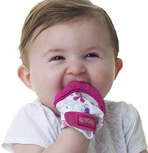 Load image into Gallery viewer, Nuby Soothing Teething Mitten with Hygienic Travel Bag, Pink, 1 Count