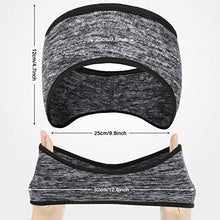Load image into Gallery viewer, 8 Pieces Ear Warmer Headbands with Buttons Fleece Muffs Headband Winter Running Sweatband Stretchy Ear Cover Cold Weather Ear Muffs Sports Earmuff for Women Men Cycling Skiing Jogging (Vivid Colors)