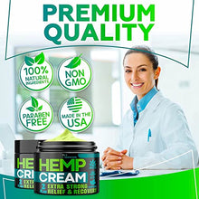 Load image into Gallery viewer, (2 Pack) Hemp Cream for Joint, Back, Knees, Neck, Elbows - Made in The USA - High Strength Hemp Oil Extract with Msm, Arnica, Turmeric, 4 oz Total