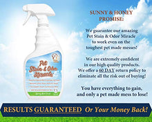 Load image into Gallery viewer, Pet Stain & Odor Miracle - The Best Enzyme Cleaner for Dog Urine Cat Pee Feces Vomit, Enzymatic Solution Cleans Carpet Rug Car Upholstery Couch Mattress Furniture, Natural Eliminator (S/M 32FL OZ)