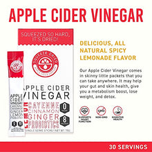 Load image into Gallery viewer, Squeeze Dried Apple Cider Vinegar Powder Sticks with Probiotics, Natural Detox Powder, Pocket Packs to Take on the Go, 30 Single-Serve Sticks