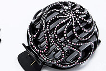 Load image into Gallery viewer, Bun Cover Hair Holder, Hand Crafted Hair Clip. this Attractive Hair Accessory can be used as a Bun Maker or a Hair Grip. Hair Styling for Women for Thick and Thin Hair. 2 Pcs Uniquely Hand Painted.