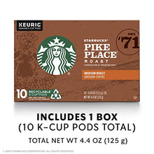 Load image into Gallery viewer, Starbucks Medium Roast K-Cup Coffee Pods — Pike Place Roast for Keurig Brewers — 1 box (10 pods)