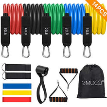Load image into Gallery viewer, Resistance Bands with Handles - 14 Pack Exercise Bands Set Workout Bands Adjustable Durable Fitness Bands with Door Anchor,Legs Ankle Straps for Resistance Training, Physical Therapy,Home Workouts