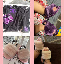 Load image into Gallery viewer, Meckior Infant Baby Girls Sandals Faux Fur Slides with Elastic Back Strap Flats Slippers Princess Dress First Walker Moccasins Shoes
