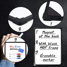 Load image into Gallery viewer, 3 otters 9 x 12 inch Small Dry Erase Whiteboard, White Erase Board Magnetic Framed Dry Erase White Board, with 4 Kinds of Accessories, for Fridge, Locker