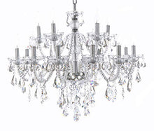 Load image into Gallery viewer, Clear 15 Lights K9 Crystal Chandelier Modern Luxurious Light Candle Pendant Lamp Ceiling Living Room Lighting for Dining Living Room Bedroom Hallway Entry 32x35 Inch Gifts(Color Clear)
