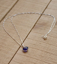 Load image into Gallery viewer, Silver Evil Eye Necklace with BLUE Glass Evil Eye Charm - 925 Sterling Silver 19 Inch Box Chain