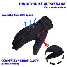 Load image into Gallery viewer, Aegend Adjustable Lightweight Cycling Gloves - Touch Screen, Anti-Slip Full Finger Mountain Bike Gloves - Breathable Sports Gloves for Biking, Workout - Unisex Motorcycle Gloves for Men/Women, M