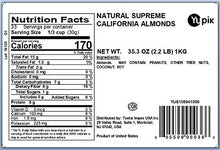 Load image into Gallery viewer, Yupik Nuts Natural Supreme California Large Almonds, 2.2 lb