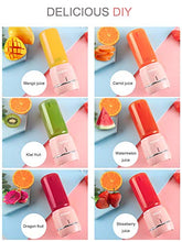 Load image into Gallery viewer, iOCSmart Portable Personal Size Blender, USB Rechargeable Mini Juicer Blender for Fruits Smoothie Shakes Baby Food with 2 Juicer Cup Glass, 4000mAh High Capacity Batteries (Blue)