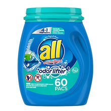 Load image into Gallery viewer, all Mighty Pacs Laundry Detergent 4-In-1 with Odor Lifter, Tub, 60 Count