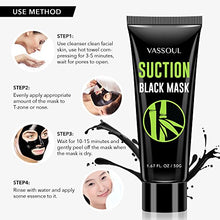 Load image into Gallery viewer, Vassoul Blackhead Remover Mask, Peel Off Blackhead Mask, Black Mask - Deep Cleansing Facial Mask for Face & Nose