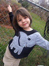 Load image into Gallery viewer, CM-Kid Little Boys' Elephant Long Sleeve T-shirt Cartoon Head Sweatshirt, Black, 3T