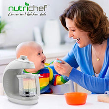 Load image into Gallery viewer, Digital Baby Food Maker Machine - 2-in-1 Steamer Cooker and Puree Blender Food Processor with Steam Timer - Steam Blend Organic Homemade Food for Newborn Babies, Infants, Toddlers - NutriChef PKBFB18
