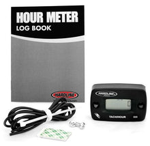 Load image into Gallery viewer, Hardline Products HR-8061-2 Hour Meter/Tachometer for up to 2-Cylinder Engines,Black