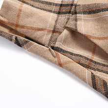 Load image into Gallery viewer, IDEALSANXUN Plaid Skirt for Womens High Waist Aline Pleated Midi Skirts (Khaki, Medium)
