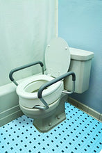 Load image into Gallery viewer, Essential Medical Supply Elevated Toilet Seat with Arms, Elongated, 19.5 x 14 x 3.5 Inch