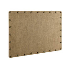 Load image into Gallery viewer, Linon Burlap, Medium Nailhead Corkboard