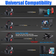 Load image into Gallery viewer, ONIKUMA Gaming Headset - Updated K8 Headset Gaming for PS4 New Xbox One, Stereo Over-Ear Headphones & Noise-canceling Microphone with Mic for PC Computer Mac Laptop Nintendo Switch Games (Red)
