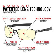 Load image into Gallery viewer, Gunnar Optiks Standard Packaging Blue Light Glasses, Onyx, Lens: 58 mm | Nose: 15 mm | Frame: 131 mm | Temple: 130 mm
