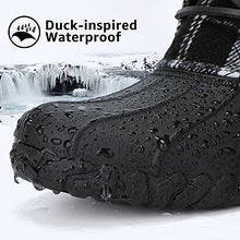 Load image into Gallery viewer, STQ Duck Boots for Women, Waterproof Winter Boots Quilted Snow Boots Black Plaid, 6 US