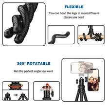 Load image into Gallery viewer, Phone Tripod, Portable Cell Phone Camera Tripod Stand with Wireless Remote, Flexible Tripod Stand for Selfies/Vlogging/Streaming/Photography Compatible with iPhone, Android Phone, Sports Camera GoPro