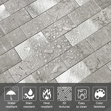 Load image into Gallery viewer, VAOVI Peel and Stick Tile Backsplash Kitchen,Stick on Backsplash Self Adhesive Wall Tiles Bathroom Shower Tiles Waterproof(10Tiles,Gray)