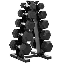 Load image into Gallery viewer, CAP Barbell 150-lb Hex Dumbbell Weight Set with Vertical Rack