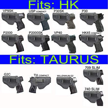 Load image into Gallery viewer, IWB Leather Holster for Inside Waistband Concealed Carry Fits:S&W M&P Shield-Glock19 26 29 30 32 43-Beretta Px4-RUGER EC9s-SIG-HK-Taurus-XDS or Similar Sized Handguns