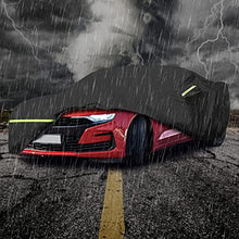 Load image into Gallery viewer, for Camaro Full Car Cover Waterproof All Weather, Outdoor Car Covers Windproof Heavy Duty Waterproof Protection Fit for 2010-2021 Chevy Camaro (Black)