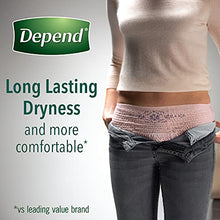 Load image into Gallery viewer, Depend Fit-Flex Adult Incontinence Underwear for Women, Disposable, Maximum Absorbency, Extra-Large, Blush, 68 Count
