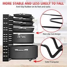 Load image into Gallery viewer, Pot Rack Organizers, G-TING 8 Tiers Pots and Pans Organizer, Adjustable Pot Lid Holders & Pan Rack for Kitchen Counter and Cabinet, Lid Organizer for Pots and Pans With 3 DIY Methods(Upgrade Version)
