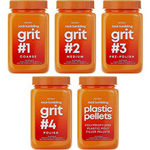 Load image into Gallery viewer, Dan&Darci Rock Tumbler Grit Refill Kit - 3.5 Pounds Grits Media + Poly Plastic Pellets - Rock Polishing Media - Polish for Any Brand Tumbler - Rock Tumbling Supplies - Stone Polisher