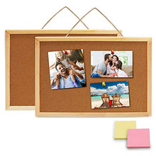 Load image into Gallery viewer, 2 Pcs Cork Board Bulletin Board, 16"X 13" Vision Corkboard, Decorative Hanging Pin Board Perfect for Home Office Decor, Classroom Wall Message Board (2 pcs Post-it)