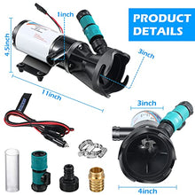Load image into Gallery viewer, Macerator Pump for RV, 12V Motor Quick Release RV Waste Waste Chopper Pump Portable Self-priming Macerator for RV Camper Trailer Boat, 30s Run Dry Protection